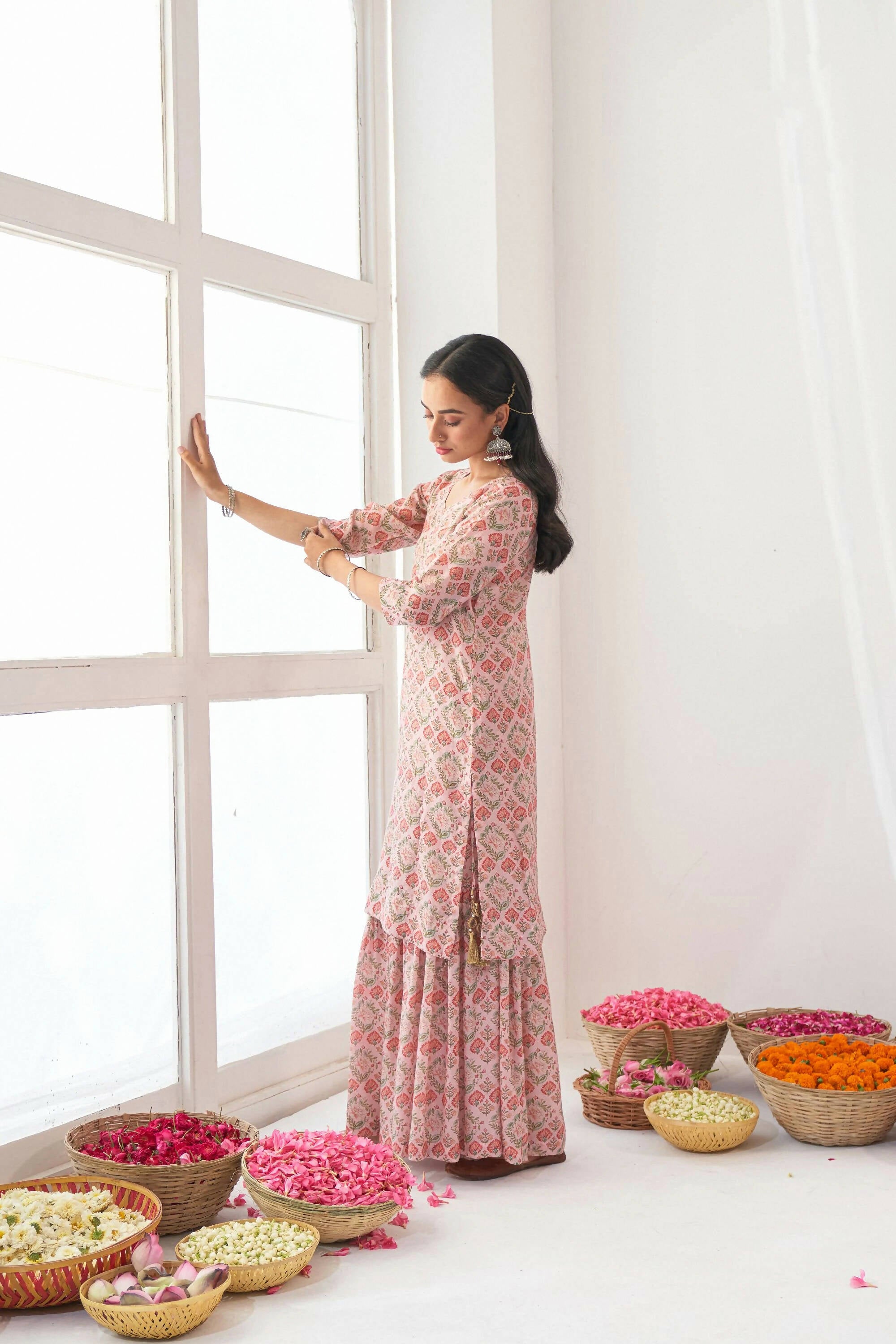 Designer Stylish Pink Muslin Stitched Suit With Dupatta - Anbazaar - Distacart