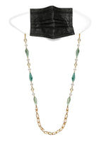 Thumbnail for Gold-Toned Green Beaded Mask Chain - Ruby Raang - Distacart