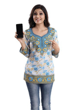 Thumbnail for Snehal Creations Best Stylish Faux Crepe Printed Short Kurti Tunic