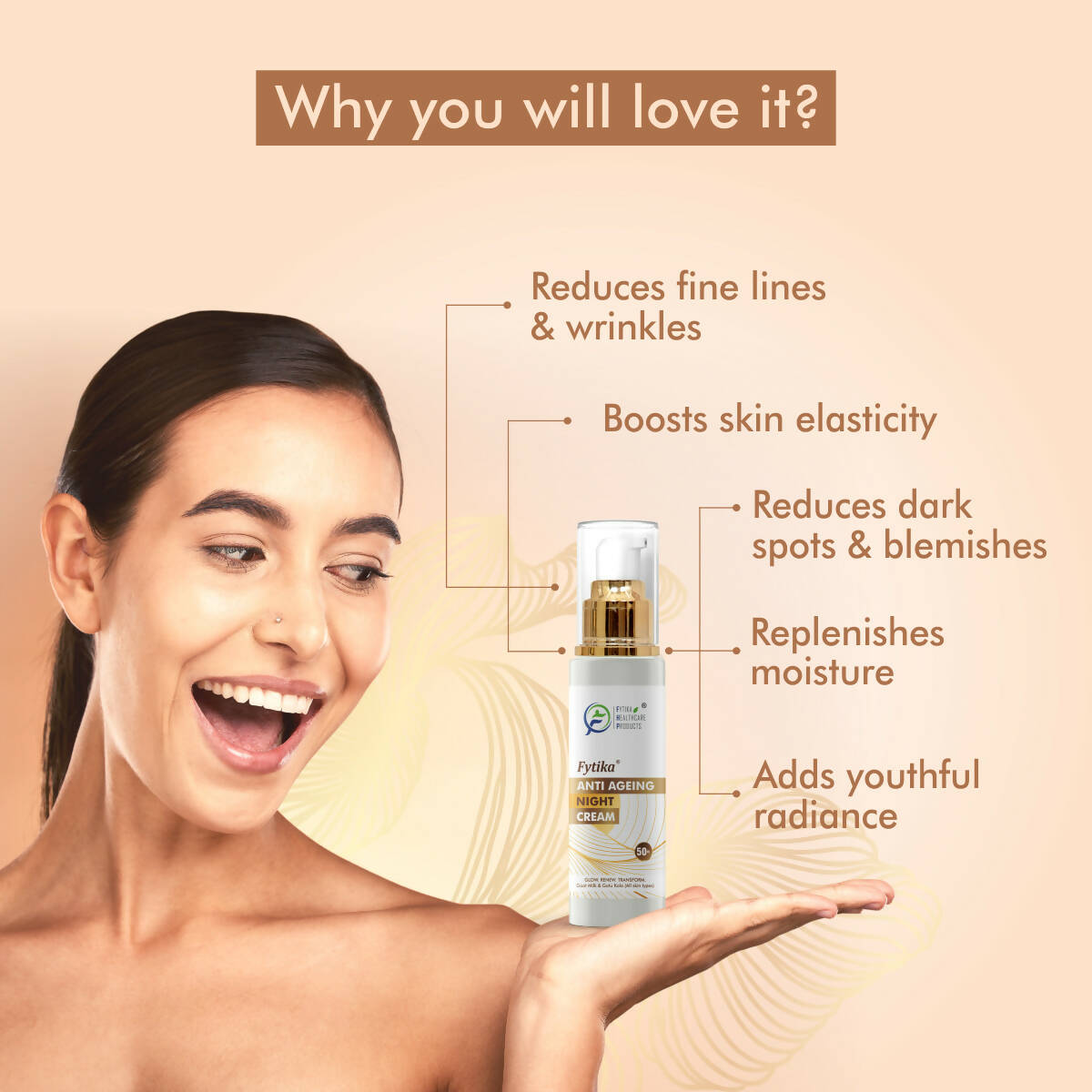 Fytika Anti-Aging Night Cream with Gotu Kola, Saffron and Lotus Flower Extract - Distacart