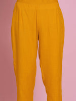 Thumbnail for Women Republic Yellow Rayon Boxed Kurta With Pants - Distacart