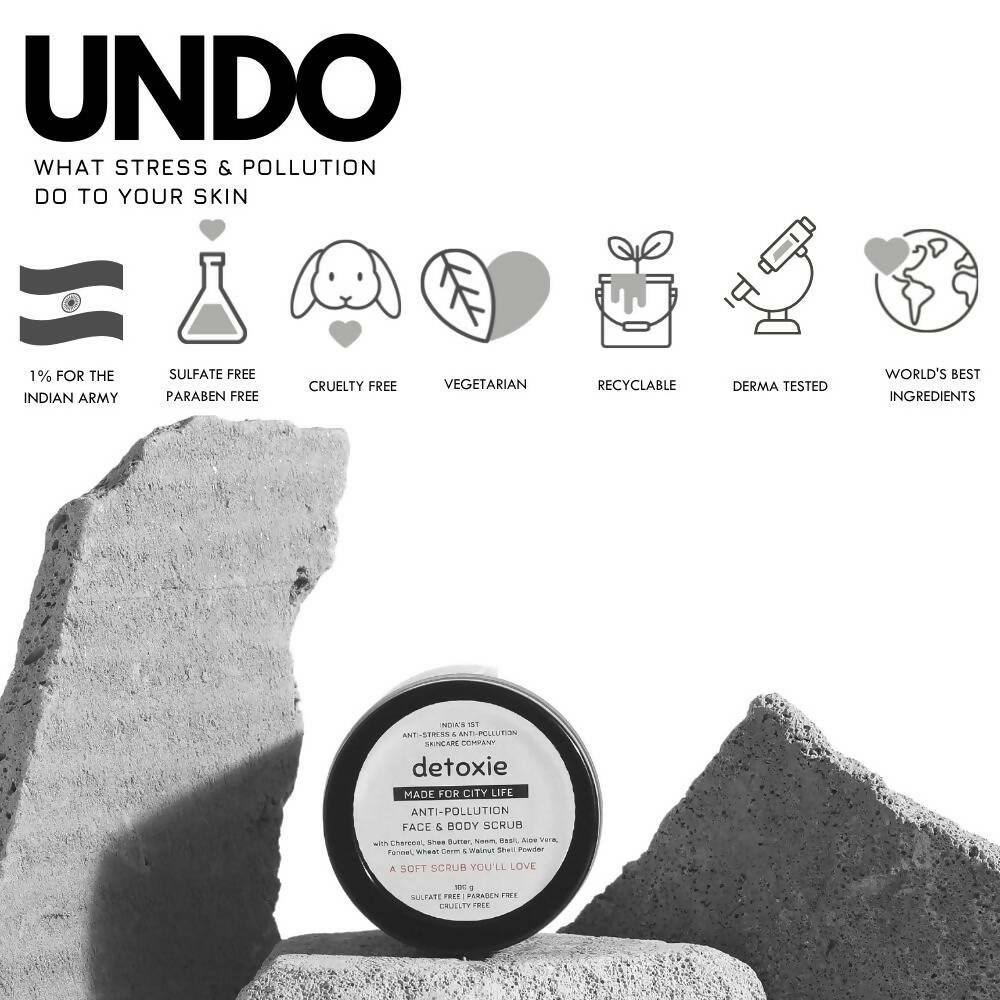 Detoxie Anti-Pollution Face & Body Scrub - Distacart