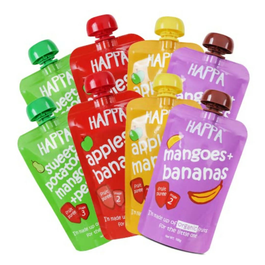 Happa Organic Food for Little one, Fruit Puree Combo - Distacart