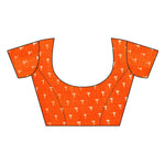 Thumbnail for Vamika Orange & Multicolor Kalamkari With Jhalar Khadi Silk Saree - Distacart