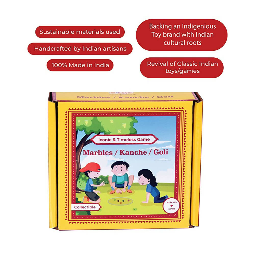 Desi Toys Collectible Marble Game Set / Goli / Kanche Game Set - Distacart