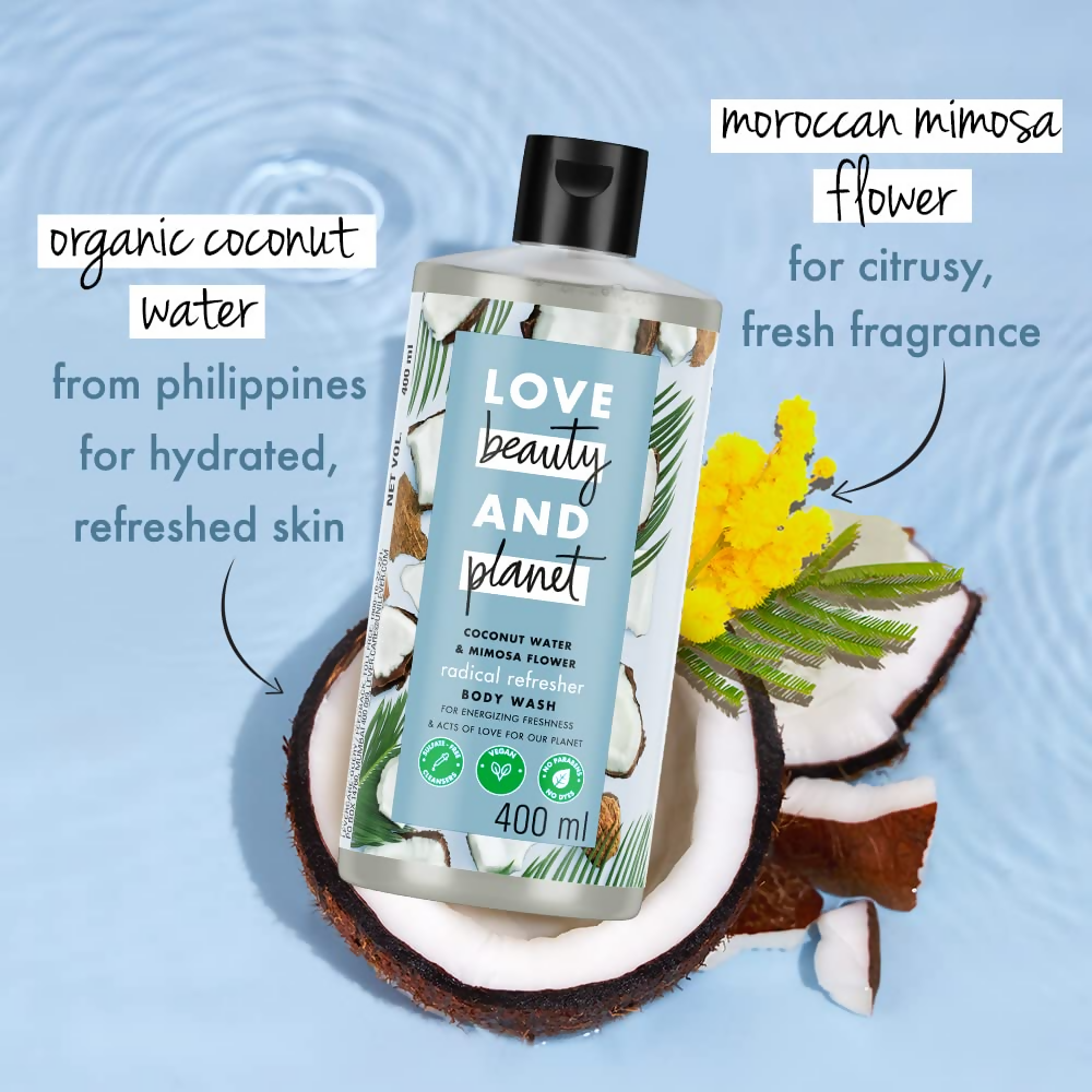 Love Beauty And Planet Coconut Water and Mimosa Flower Body Wash - Distacart