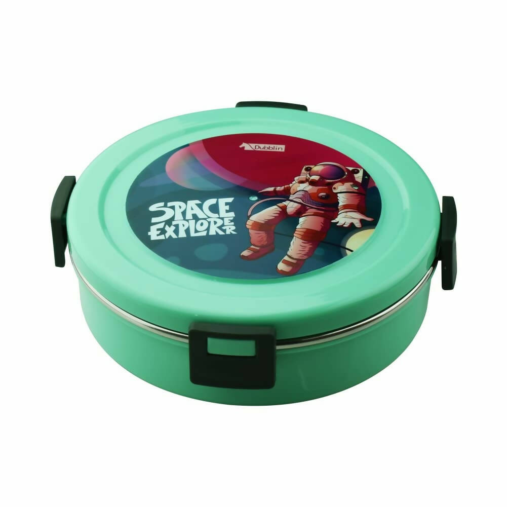 Dubblin Tweaty Stainless Steel Round Lunch Box - Distacart