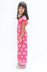 Thumbnail for Lil Drama Trunk Tales Girls Pink Flutter Sleeve Jumper - Distacart