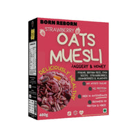 Thumbnail for Born Reborn Strawberry Oats & Millets Muesli with Honey and Jaggery - Distacart