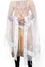 Thumbnail for Mominos Fashion White Orgenza Gota Flower Dupatta