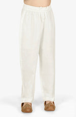 Thumbnail for Lil Drama Chromatic Fusion Boys Black & White Stripe Kurta Pant Set - Distacart