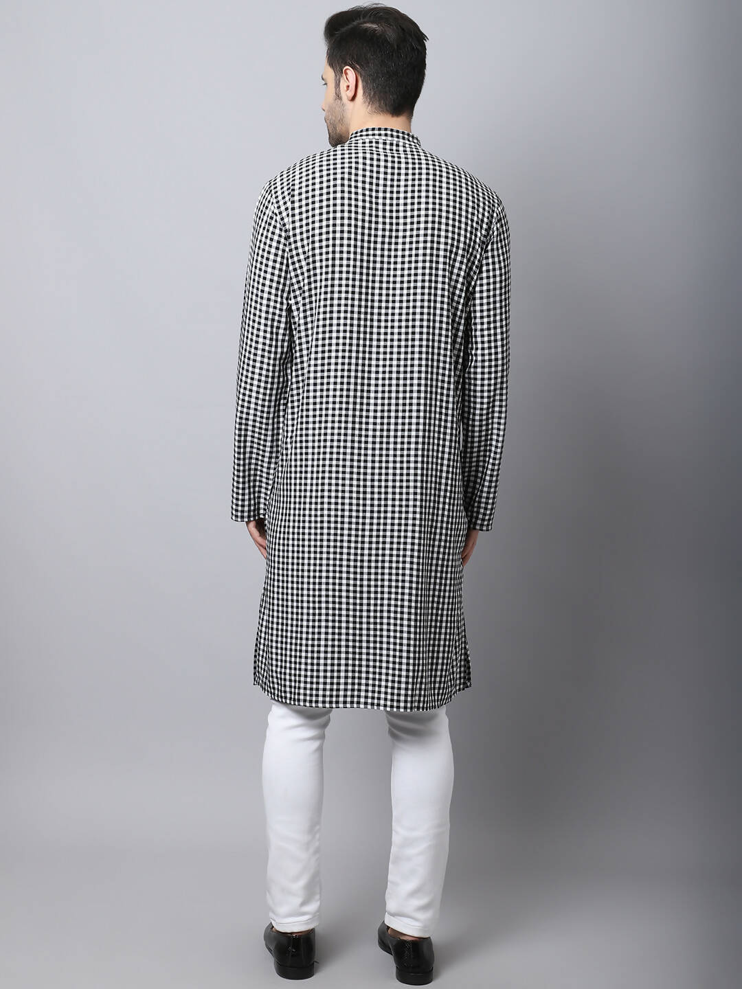 Even Apparels Multi Pure Cotton Men's Kurta With Band Collar - Distacart