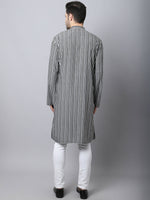 Thumbnail for Even Apparels Multi Pure Cotton Men's Kurta With Band Collar - Distacart