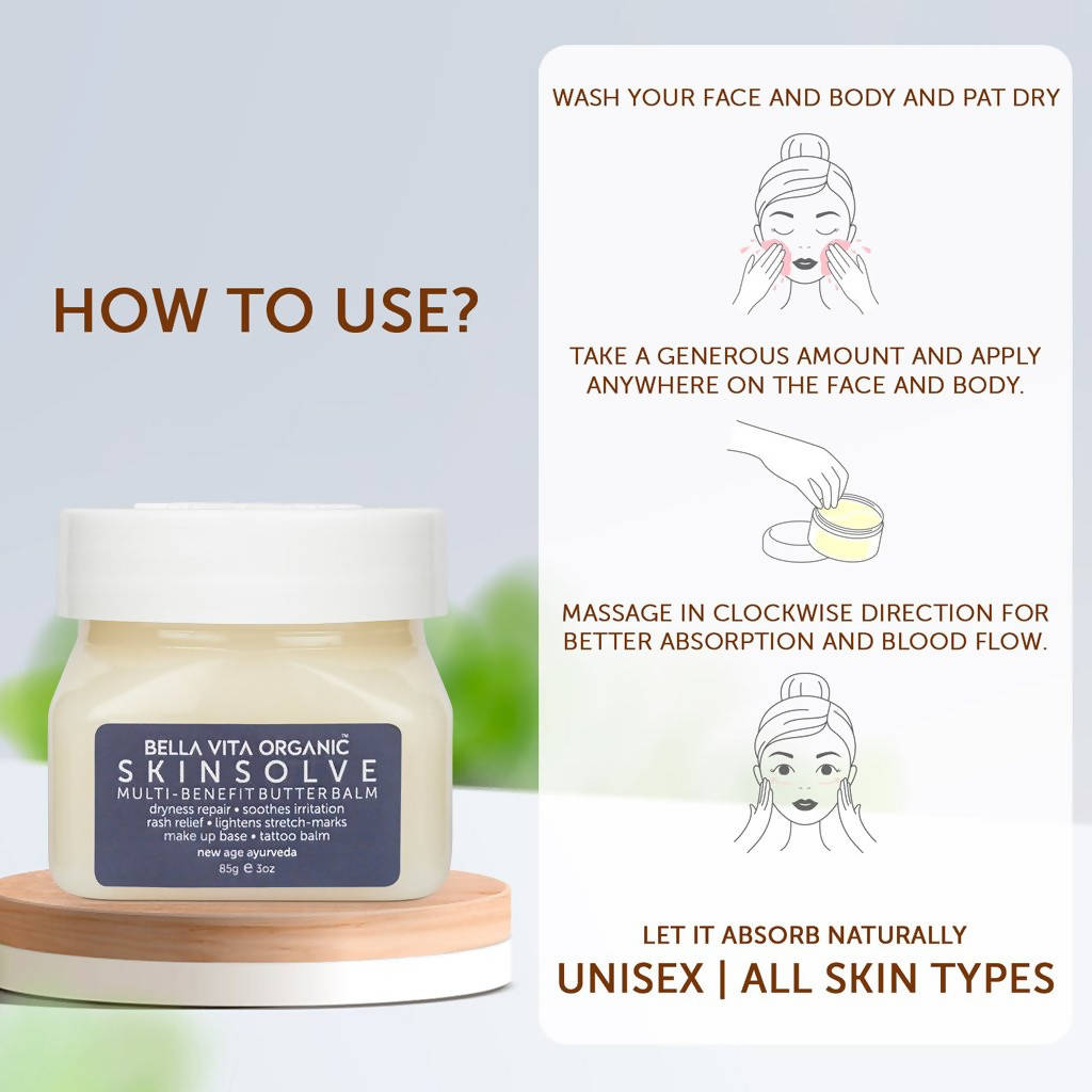 Bella Vita Organic Skin Solve Multi Benefit Butter Balm - Distacart
