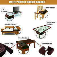 Thumbnail for Safe-O-Kid Set of 8 Corner L Shaped Corner Guards for Kids safety- Black-Small - Distacart