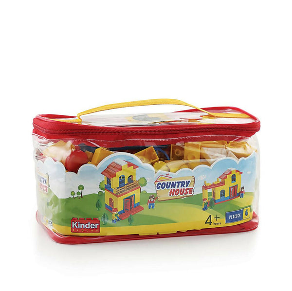 Peacock Learning & Educational Building Interlocking Blocks Set For Kids - Country House - Distacart