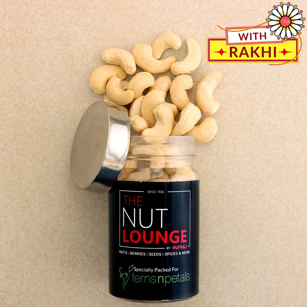 Ethnic American Diamond Rakhi and Cashew Jar Combo