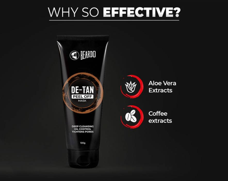 Beardo Ultraglow Face Wash & De-Tan Peel Off Mask Combo - Distacart