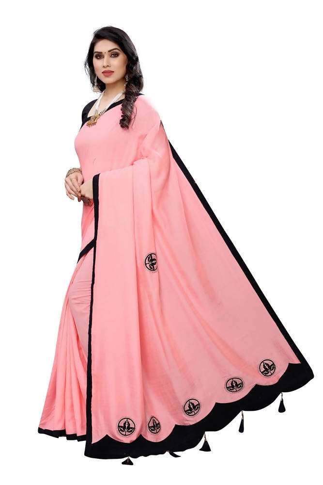 Vamika Designer Peach Dola Silk Saree