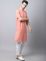 Thumbnail for Even Apparels Beige Pure Cotton Kurta With Band Collar - Distacart