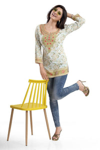 Thumbnail for Snehal Creations Adorable Amaze Printed Short Kurti Tunic Top