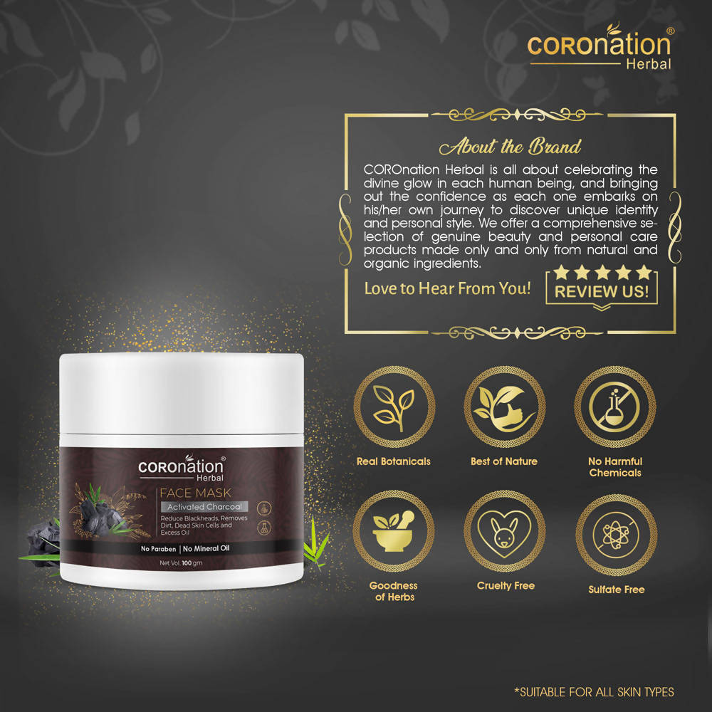 Coronation Herbal Activated Charcoal Face Mask - Distacart