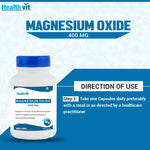 Thumbnail for Healthvit Magnesium Oxide 400mg Capsules - Distacart