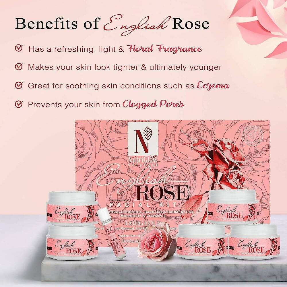 NutriGlow Natural’s English Rose Facial Kit - Distacart