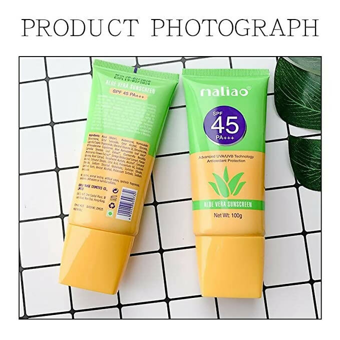 Maliao Professional Aloe Vera Sunscreen Lotion SPF 45 - Distacart