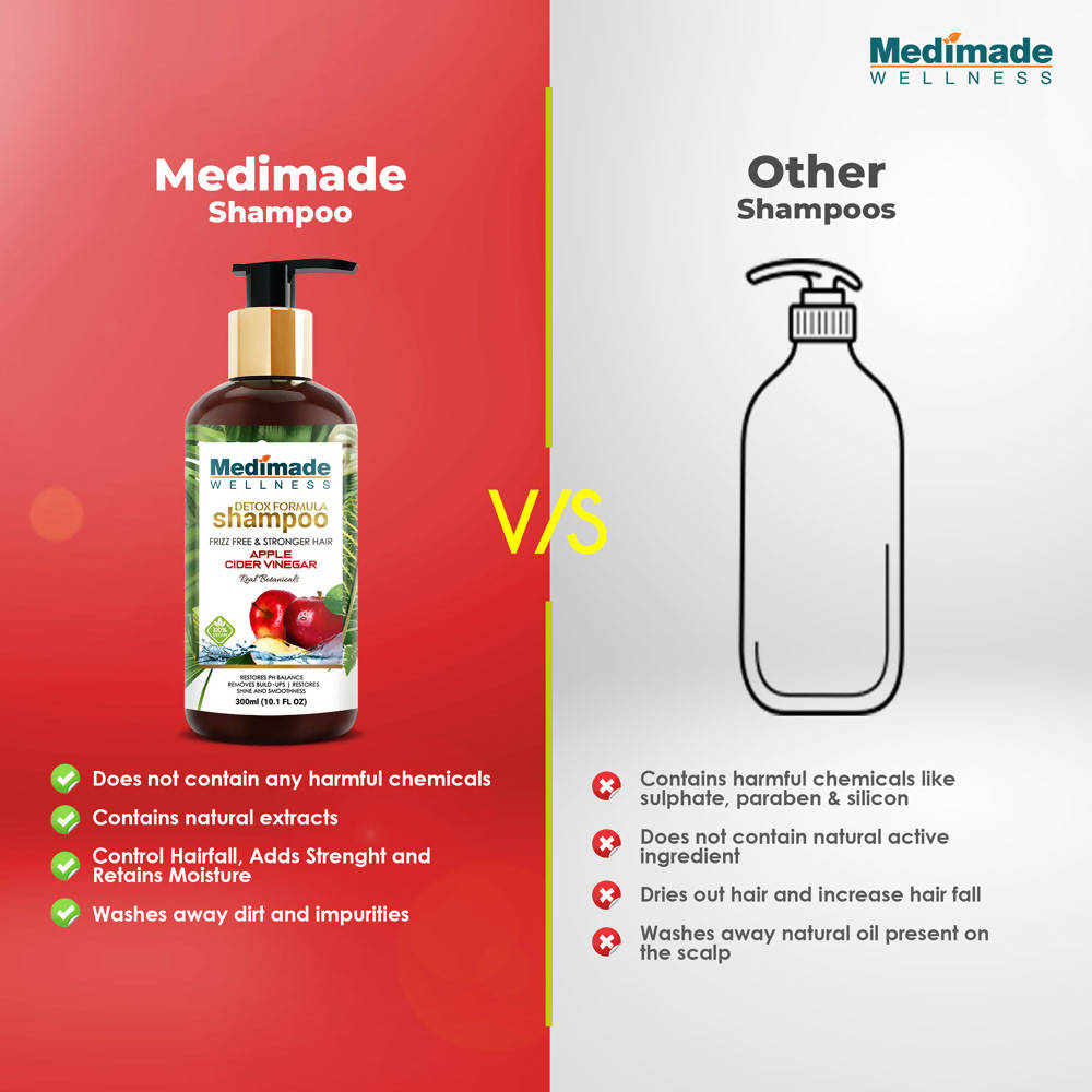 Medimade Wellness Detox Formula Shampoo Apple Cider Vinegar - Distacart