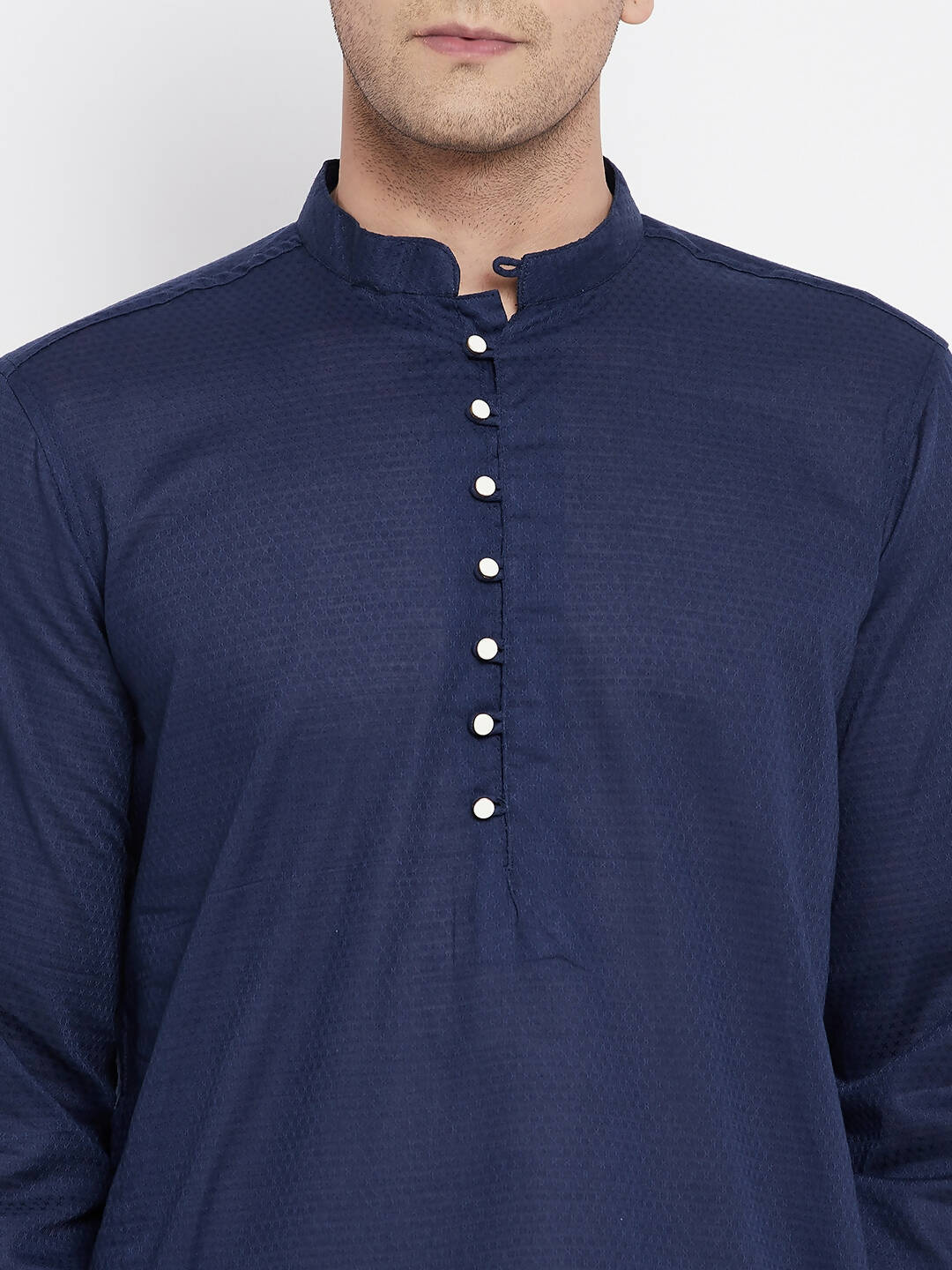 Even Apparels Blue Color Rayon Men's Kurta With Band Collar - Distacart
