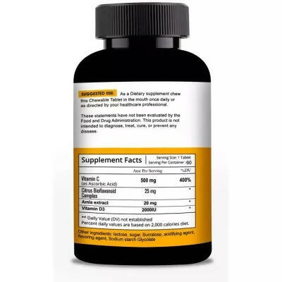 Nutracology Vitamin C 500mg Immunity Booster, Glowing Skin Tablets - Distacart