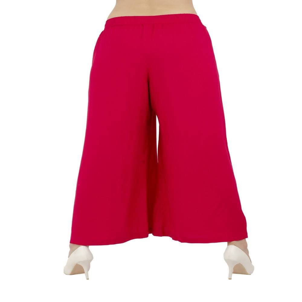 Lagi Women's Pink Solid Palazzo (PLZ03G)