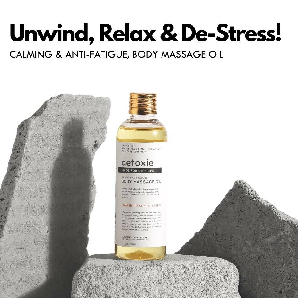 Detoxie Calming & Anti-Fatigue Body Massage Oil - Distacart