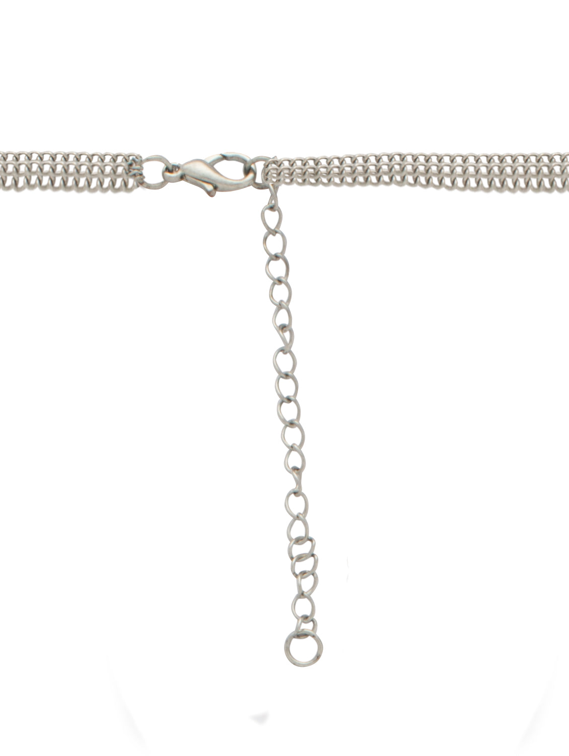 Silver-Plated Alloy Long Three Chain Flower Necklace - The Pari - Distacart