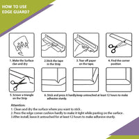 Thumbnail for Safe-O-Kid Unique High Density L-Shaped 2 Mtr Long Large 4 Edge Guard Strips - Distacart