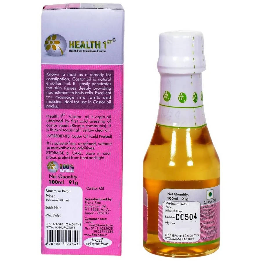 Health 1st Cold Pressed Castor Oil - Distacart