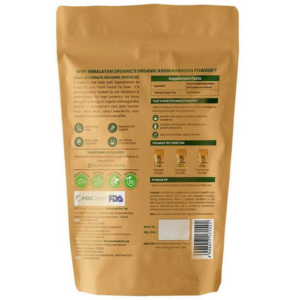Himalayan Organics Ashwagandha Powder - Distacart