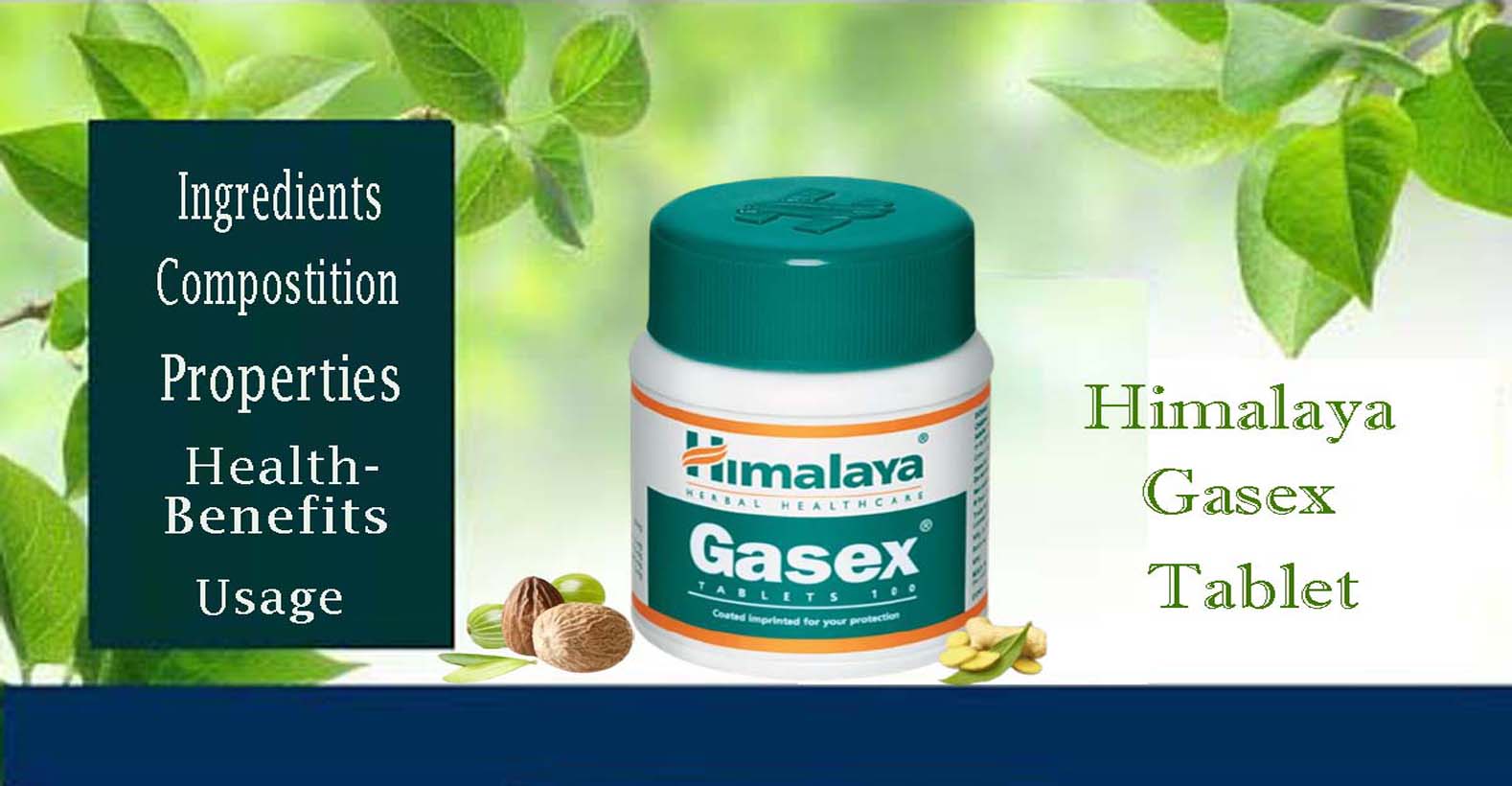 Himalaya Gasex Tablets - Ingredients, Composition, Properties, Health Benefits, Usage