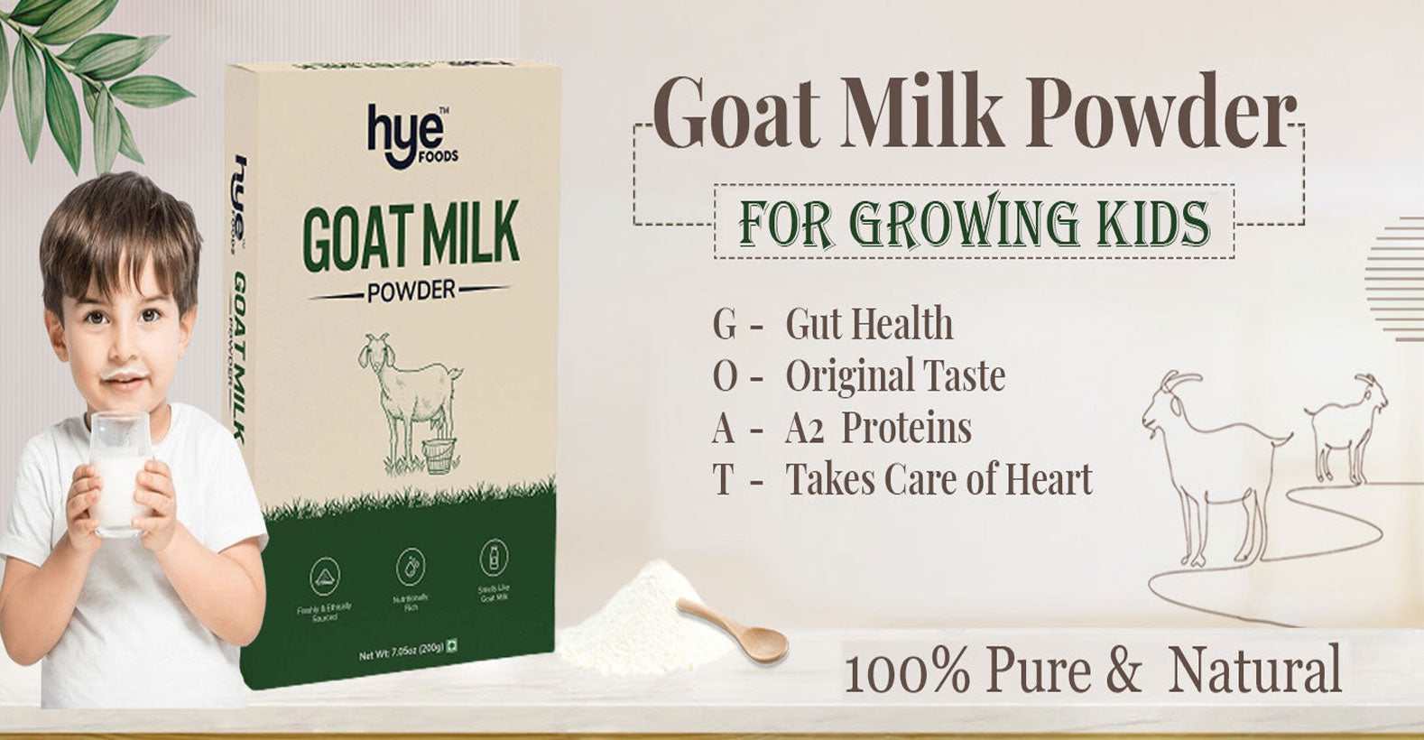 Hye Foods Goat Milk Powder For Growing Kids