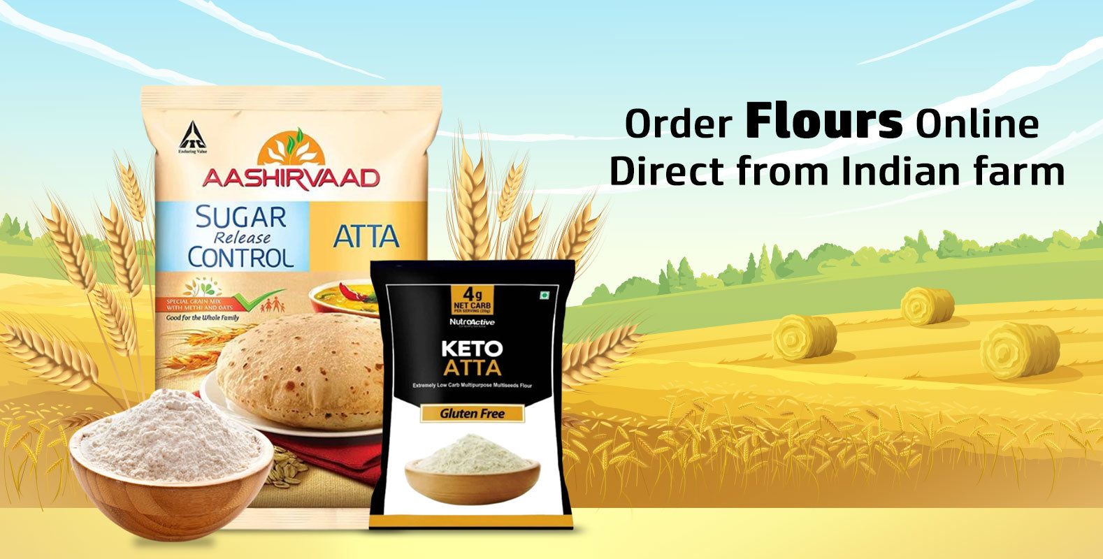 Order Flours Online Direct from Indian Farm