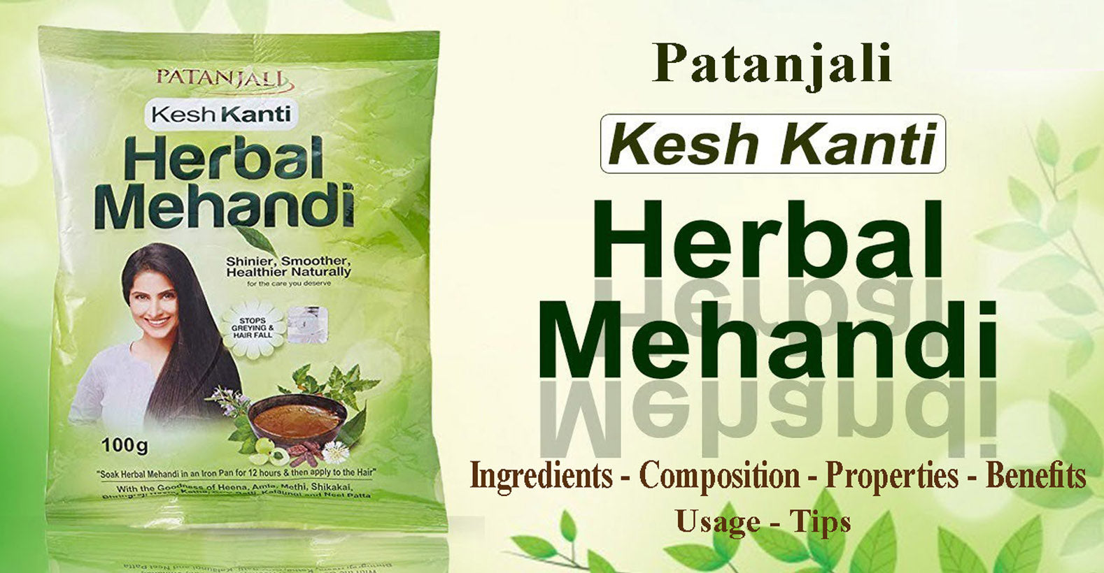 Patanjali Kesh Kanti Herbal Mehandi for Hair 100 gm X pack of 4