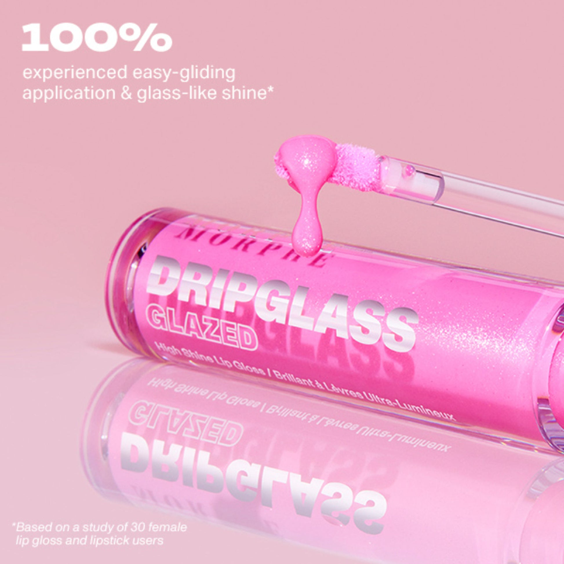 MORPHE Dripglass Glazed High Shine Lip Gloss - Glint Of Pink - Distacart