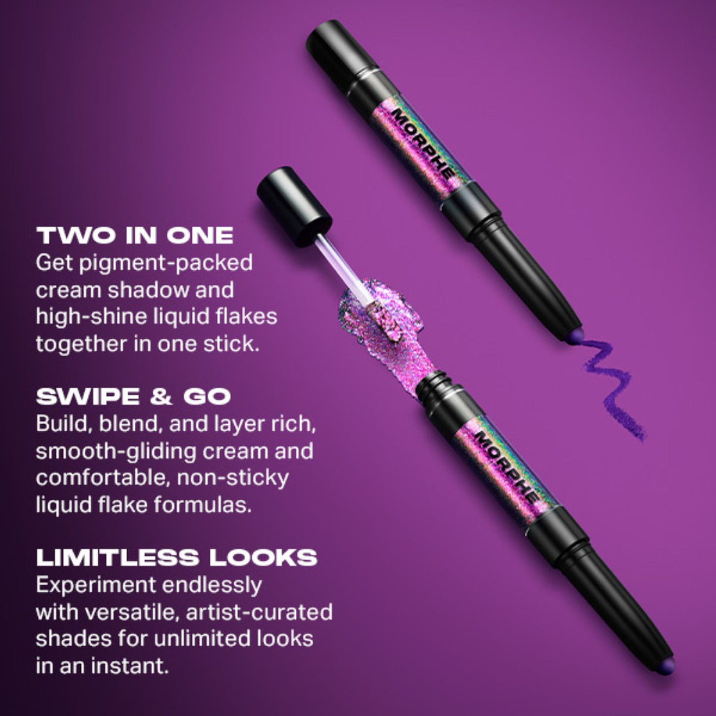MORPHE Mixed Signals Dual Ended Cream & Liquid Shadow Stick - Partner Player - Distacart