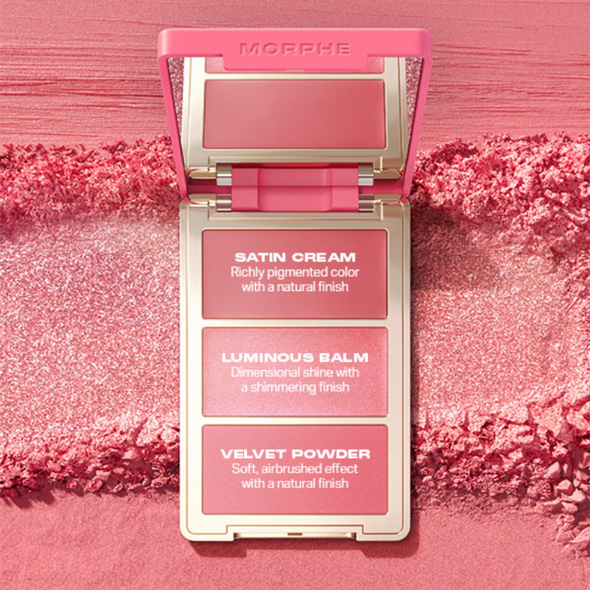 MORPHE Cheek Thrills Multi Finish Face Trio - Beach Bonfire - Distacart