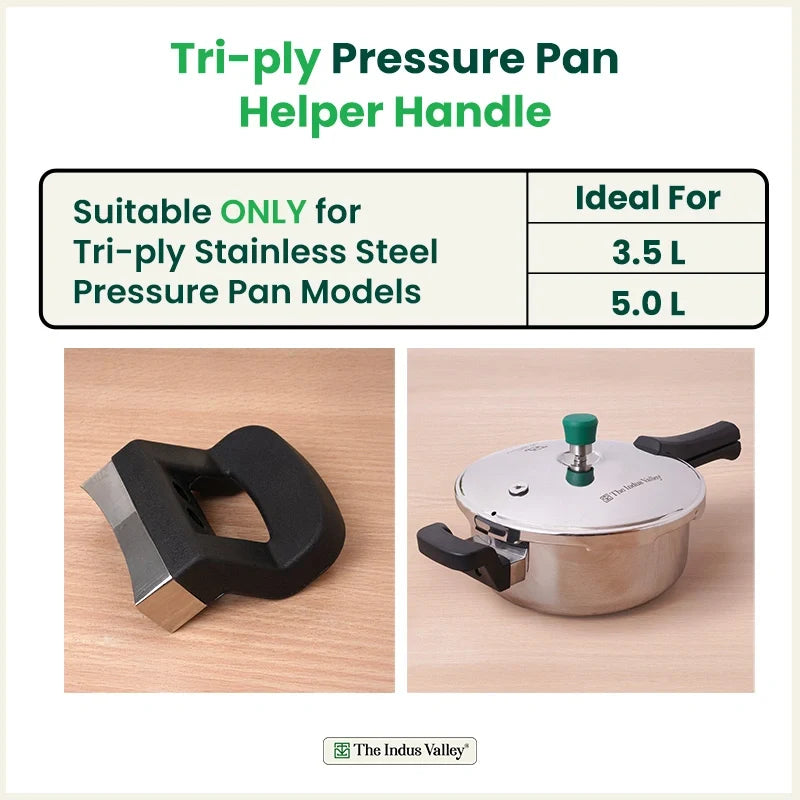 The Indus Valley 3.5L & 5.0L Triply Outer Lid Pressure Pan Helper Handle - Dista