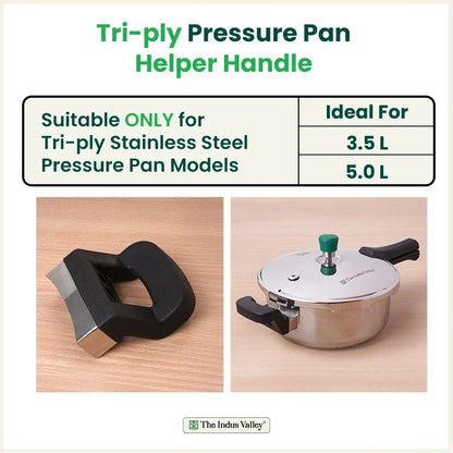 The Indus Valley 3.5L & 5.0L Triply Outer Lid Pressure Pan Helper Handle - Dista