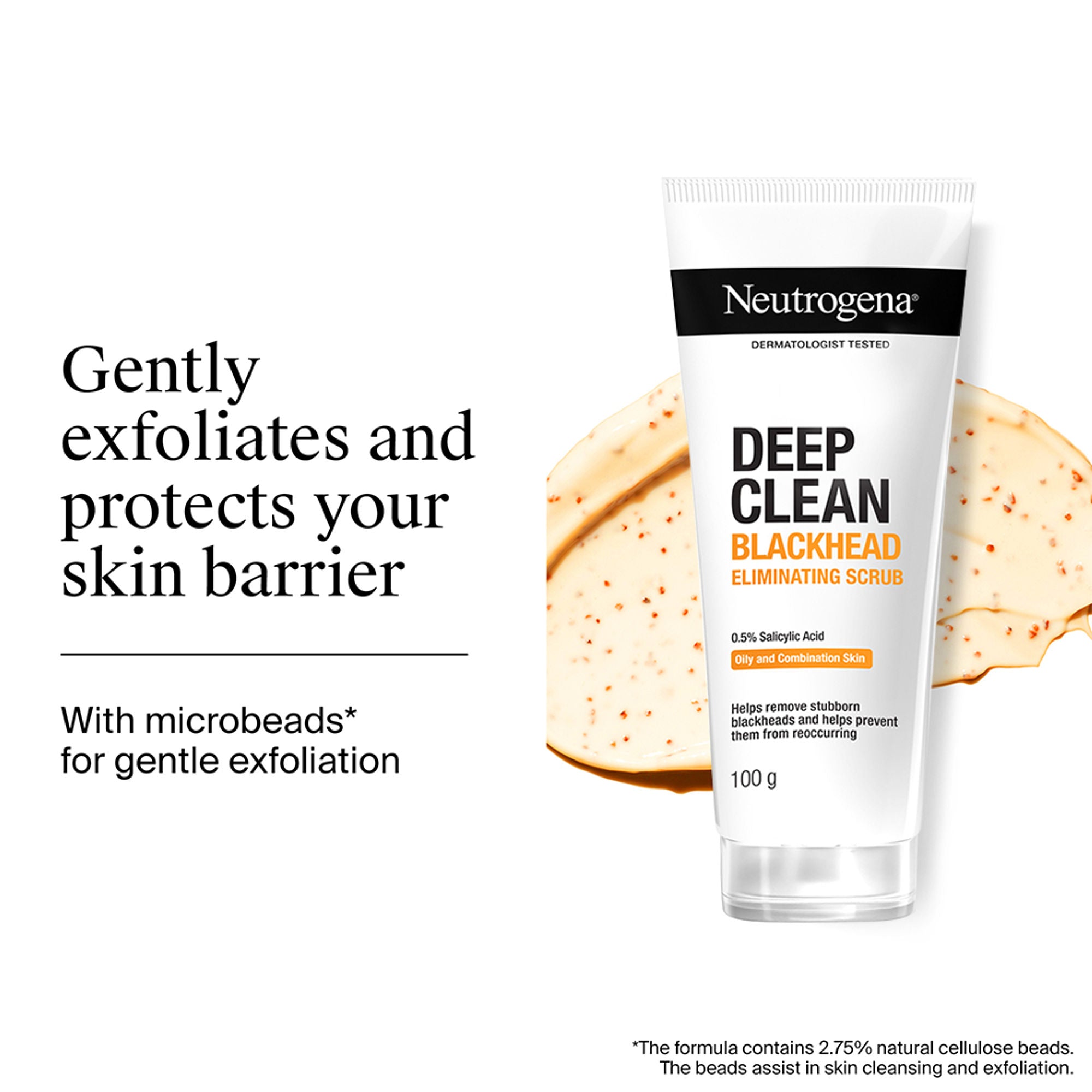 Neutrogena Deep Clean Blackhead Eliminating Face Scrub & Exfoliator with Salicylic Acid
