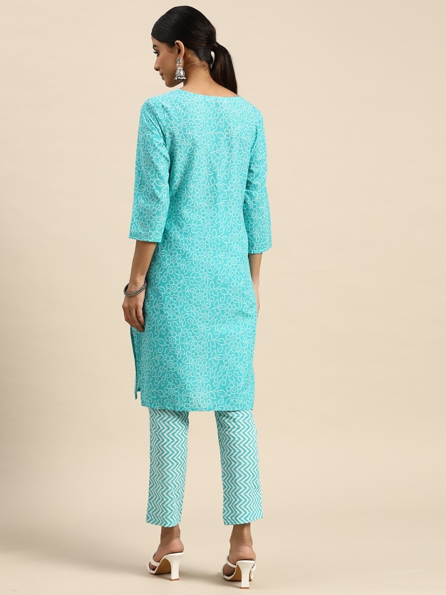 All About You Bandhani Printed Regular Kurta with Trousers - Distacart