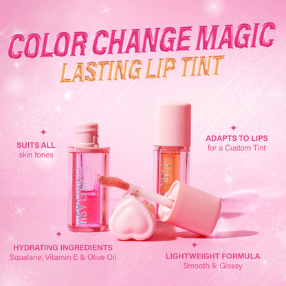 PINKFLASH Color Change Magic Lasting Lip Tint - Hot Pk01 Juicy Peach - Distacart